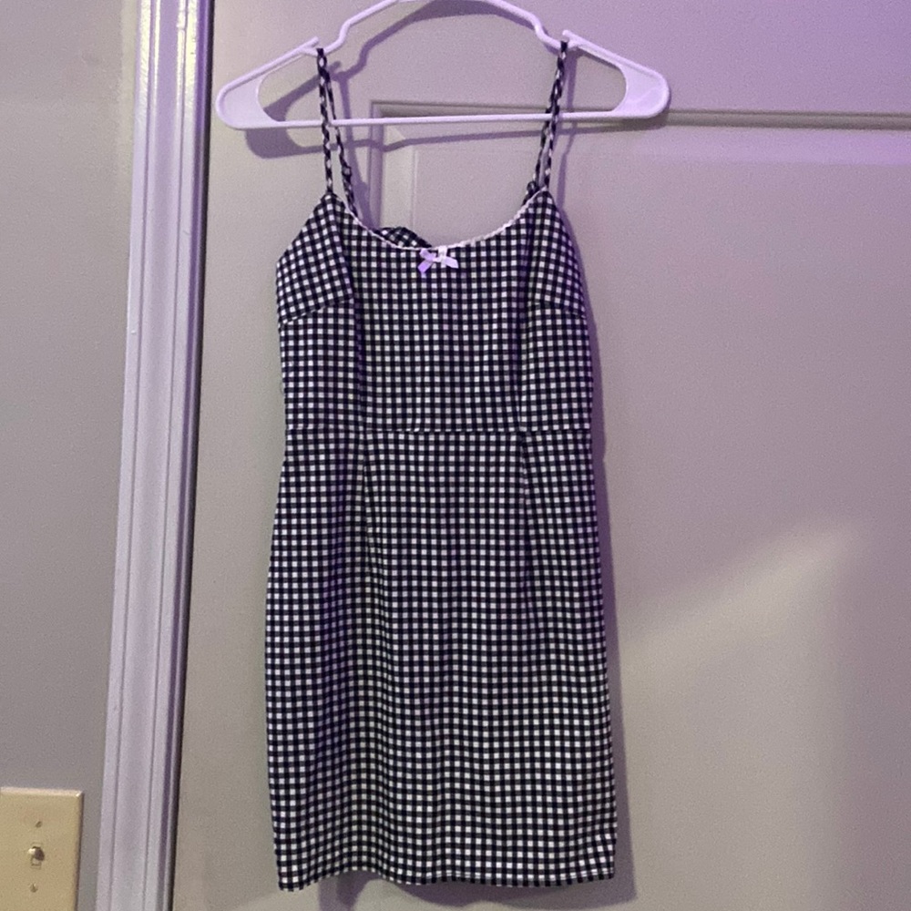 Lottie Moss black and white checkered dress size XS